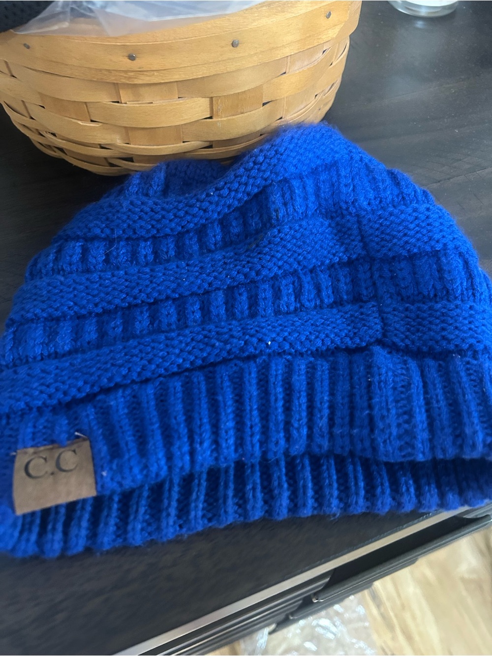 C.C Kids Bright Blue Knit Slouchy Beanie